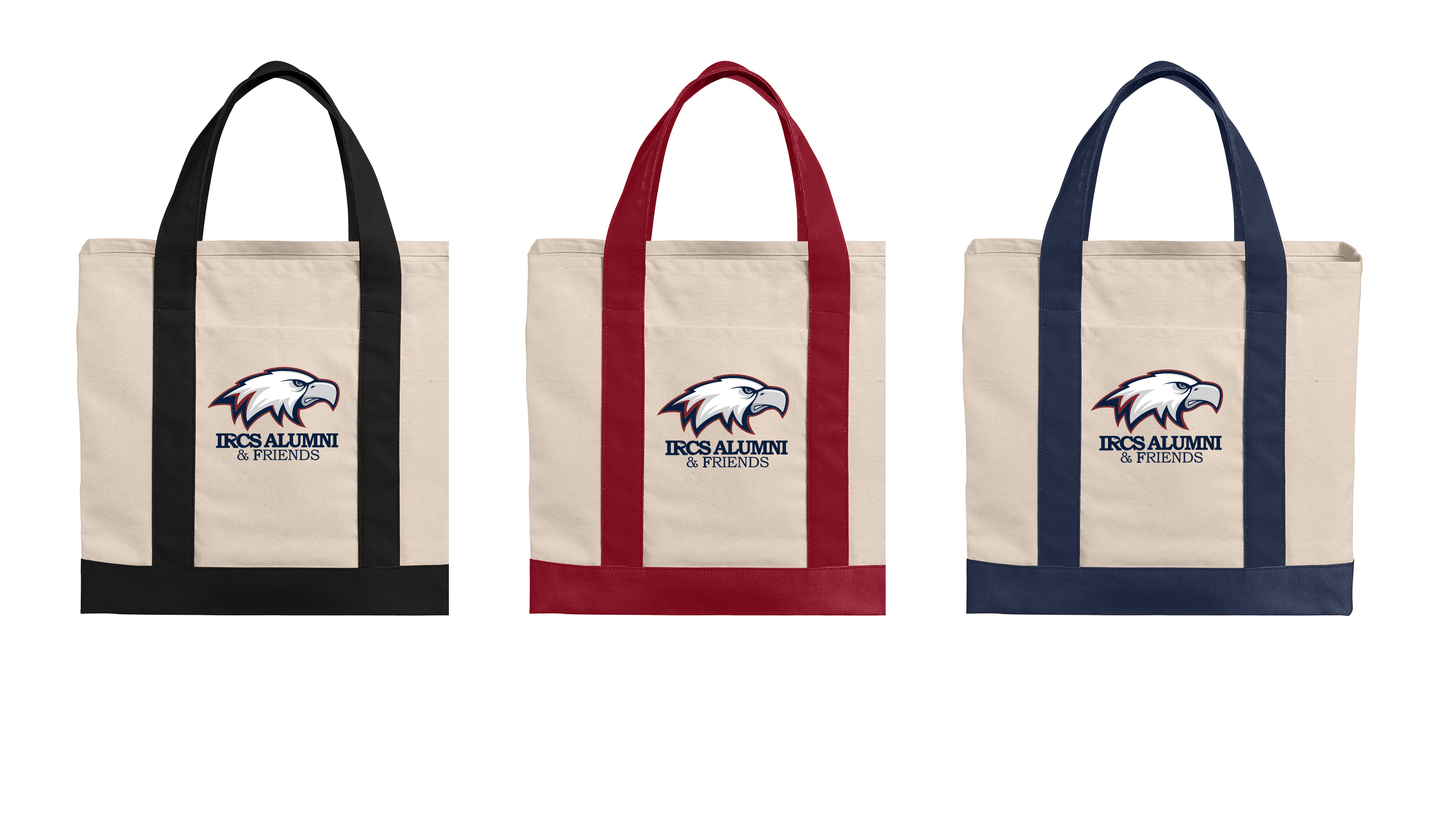 IRCS Alumni & Friends Tote - BG429 Port Authority® Cotton Canvas Two-Tone Tote