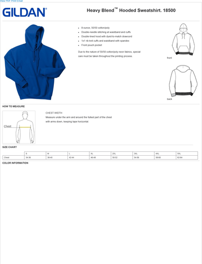 18500 Gildan® - Heavy Blend™ Hooded Sweatshirt