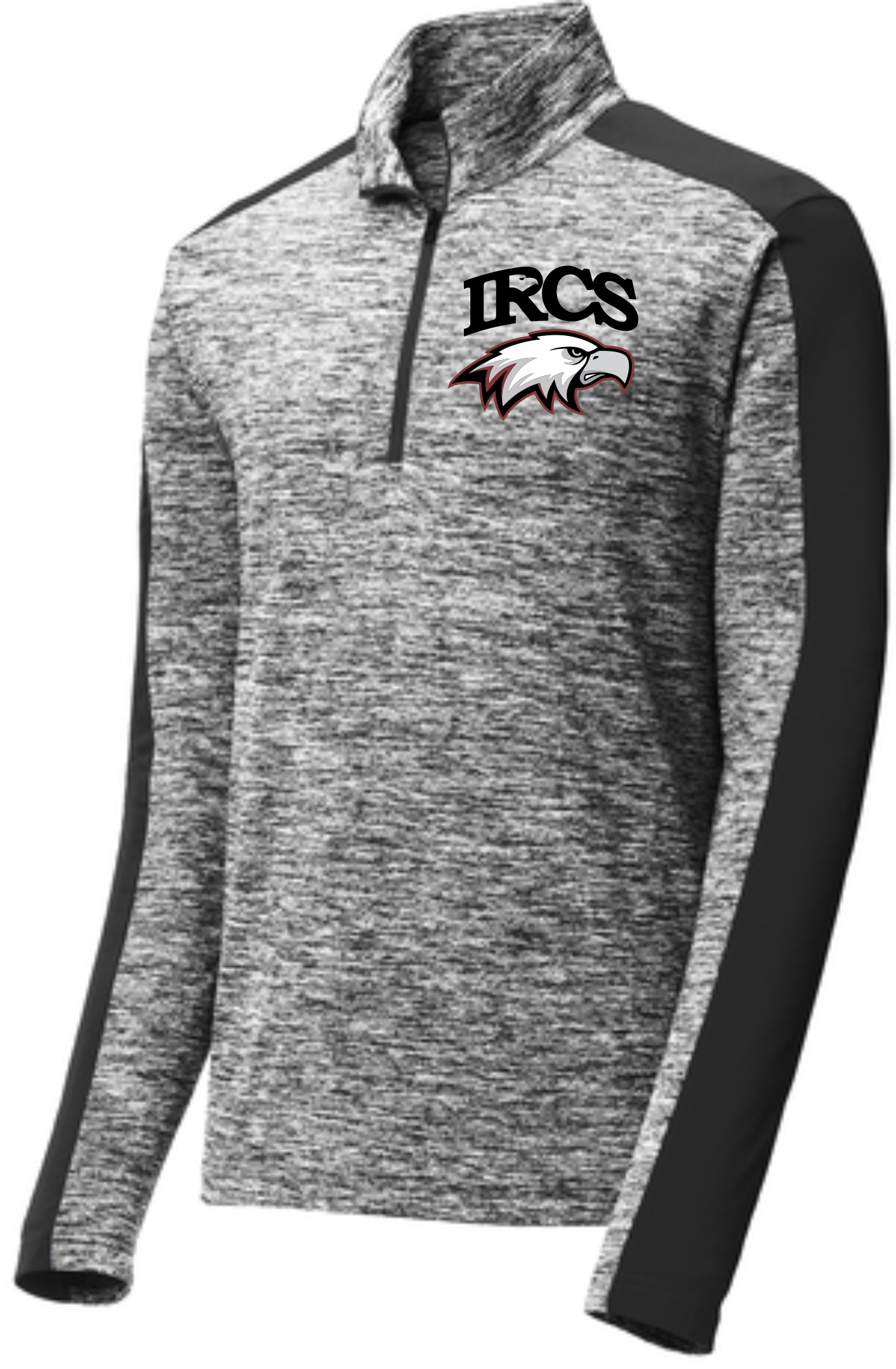 ST397 Sport Tek PosiCharge Electric Heather Colorblock 1 4 Zip Pullover